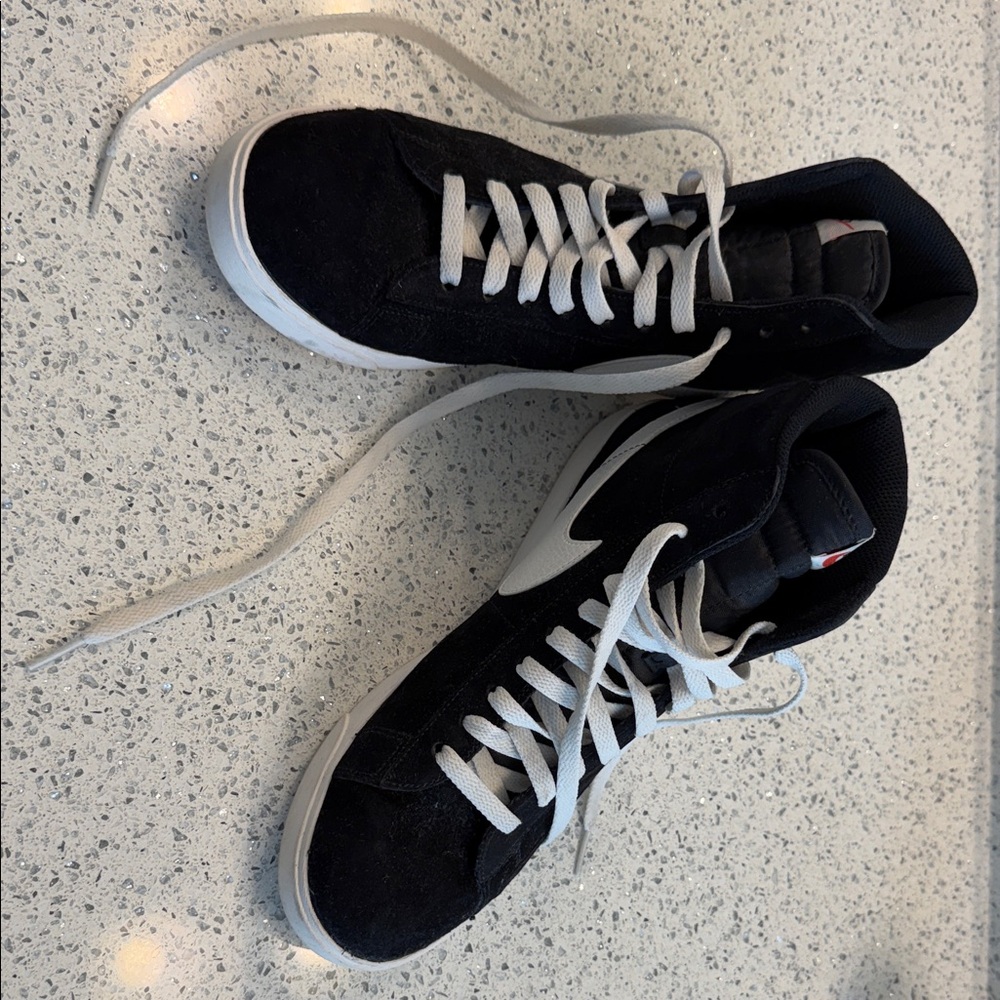 Nike Black and White High-Top Sneakers